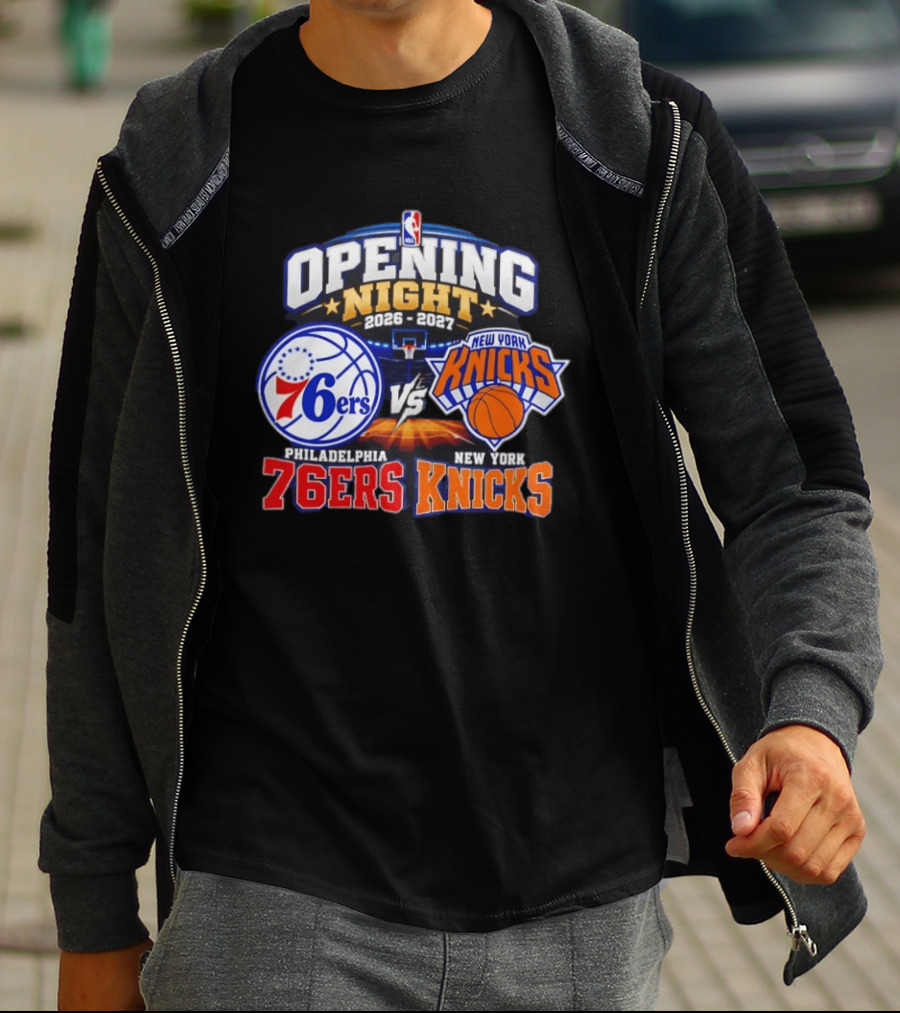 Philadelphia 76ers Vs New York Knicks NBA Opening Night 2026 2027 Matchup Event Highlights T-Shirt