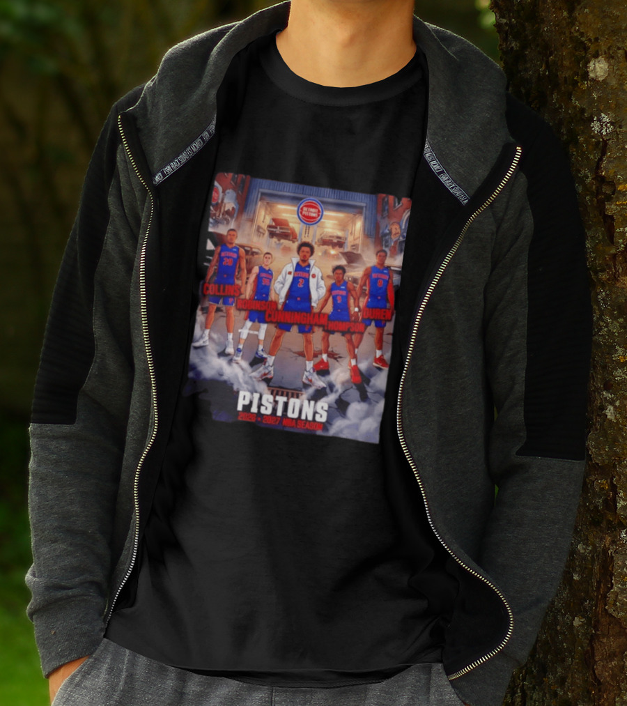 Detroit Pistons 2026 2027 NBA Season Cunningham Thompson Duren Robinson Collins T-Shirt