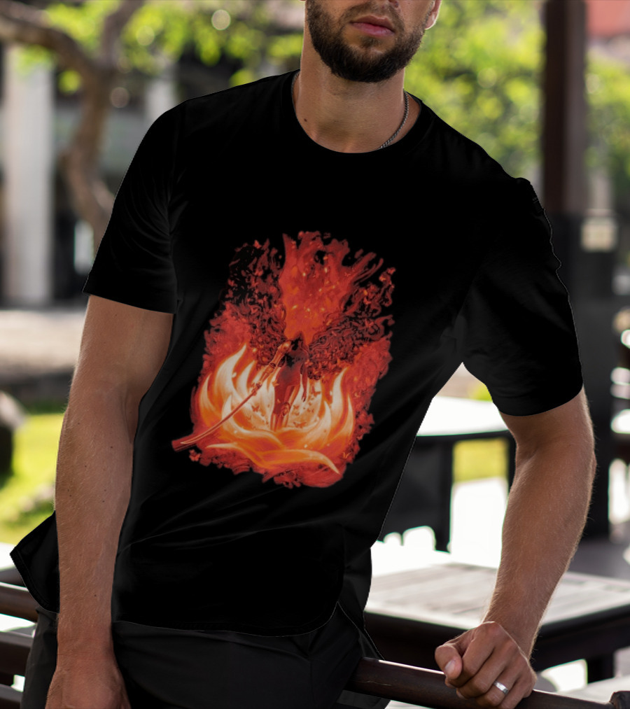 Elden Ring Scarlet Bloom Sword Woman Fiery Flower T-Shirt