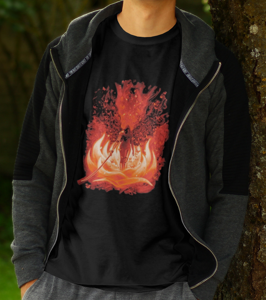 Elden Ring Scarlet Bloom Sword Woman Fiery Flower T-Shirt