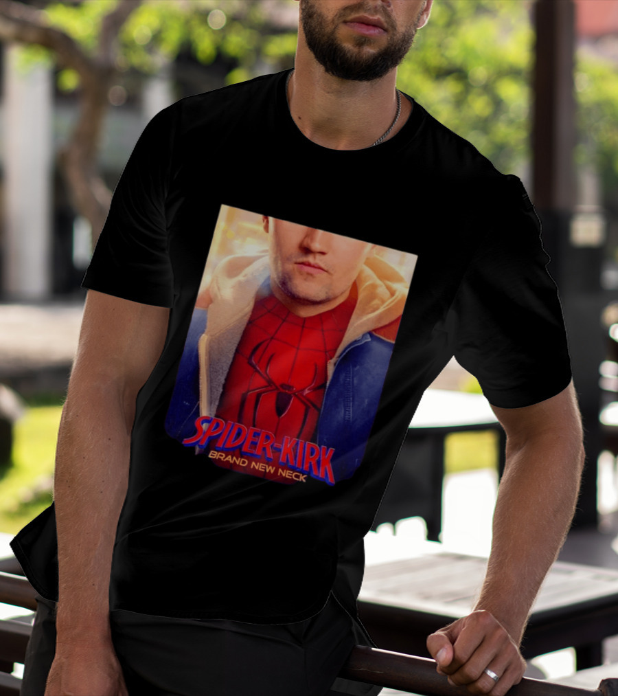 Spider Kirk Brand New Neck Spider Man X Charlie Kirk T-Shirt