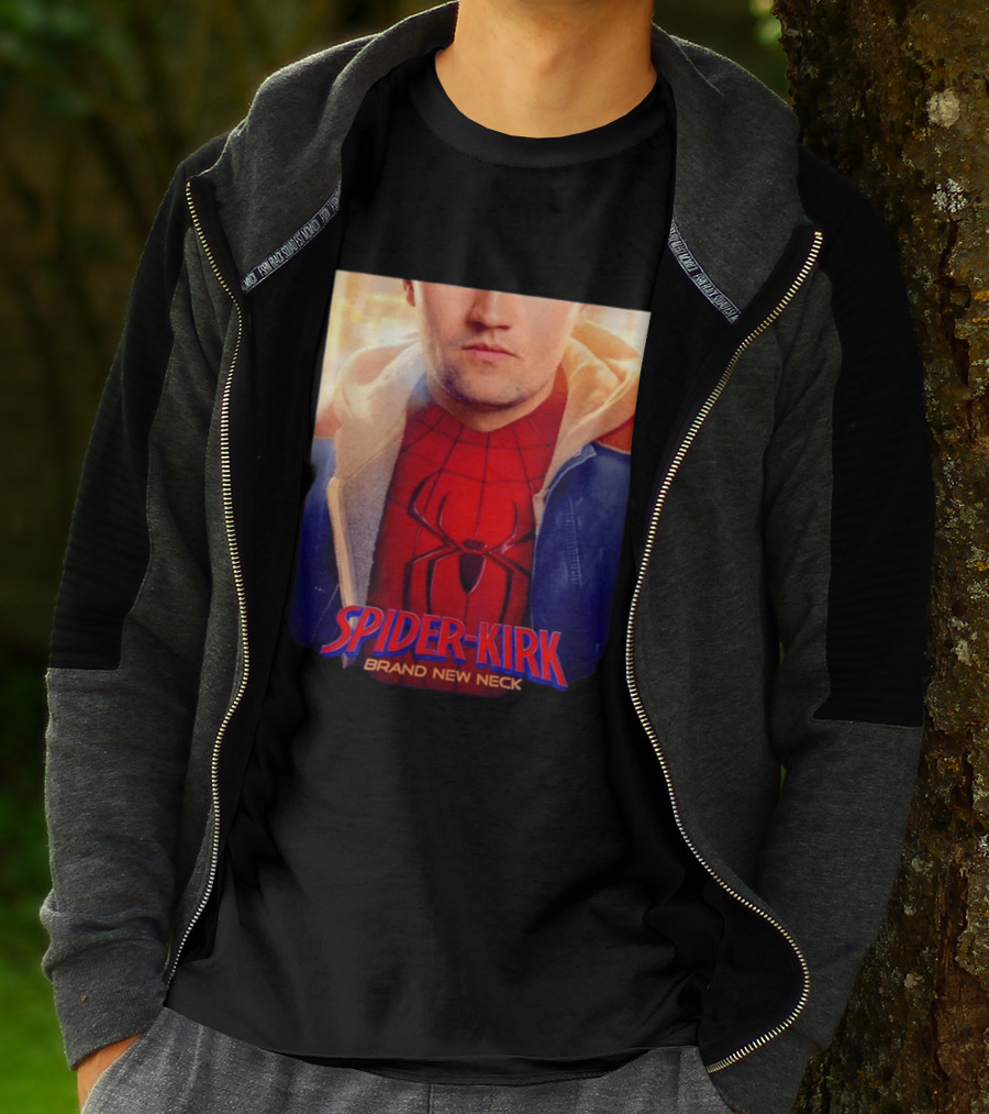 Spider Kirk Brand New Neck Spider Man X Charlie Kirk T-Shirt