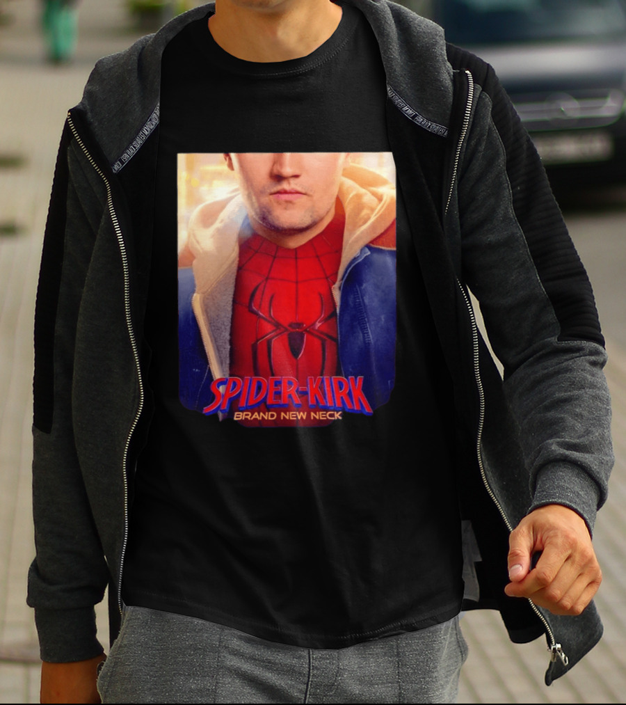 Spider Kirk Brand New Neck Spider Man X Charlie Kirk T-Shirt