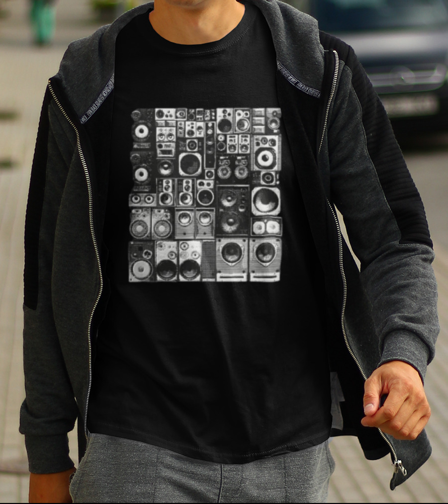 Many Vintage Audio Speaker Cabinets Retro Sound System T-Shirt