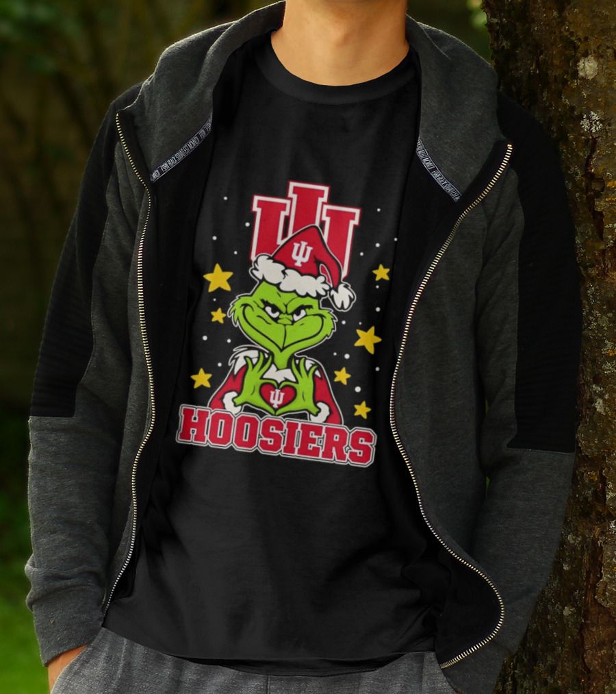Hoosiers Christmas Grinch Indiana NCAA T-Shirt
