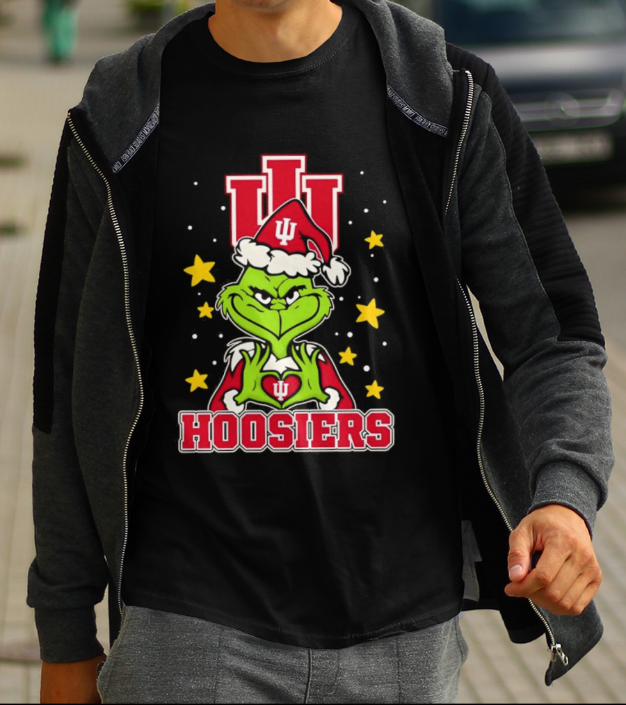 Hoosiers Christmas Grinch Indiana NCAA T-Shirt