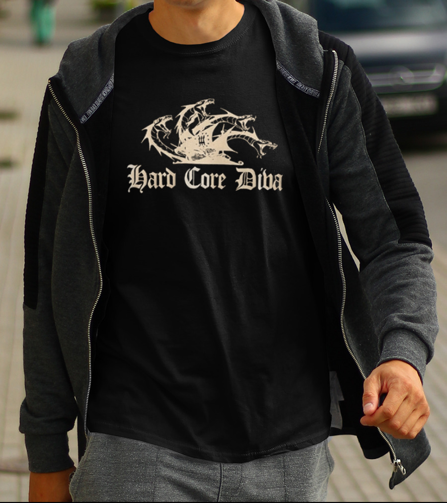 Niteharts Store Hard Core Diva Isoxo H.C.D. Piracy Dragon T-Shirt