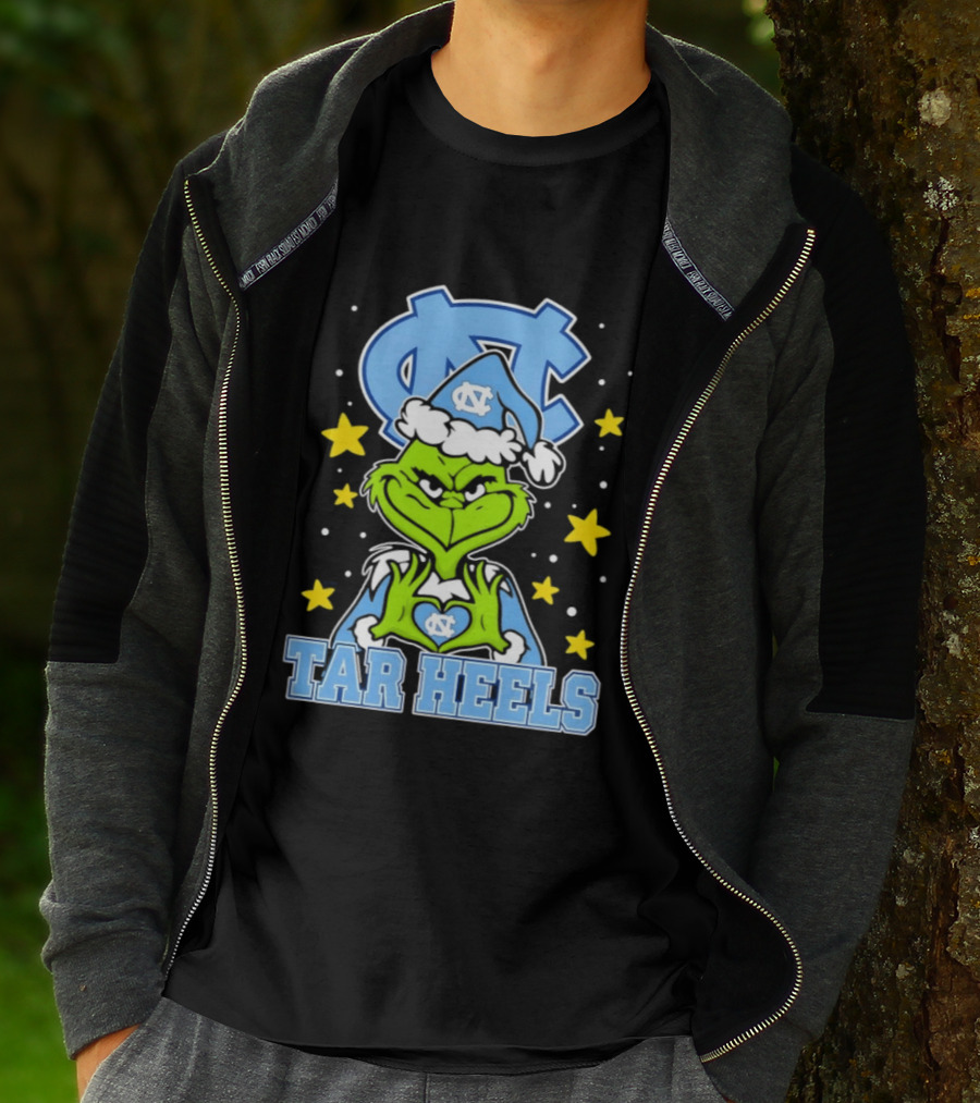 UNC Tar Heels Grinch Christmas NC T-Shirt