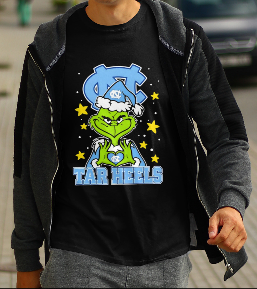 UNC Tar Heels Grinch Christmas NC T-Shirt