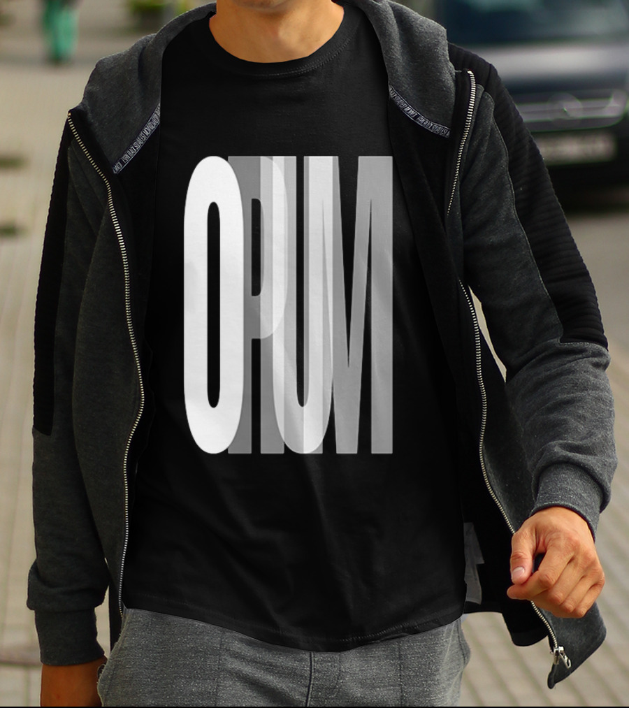 Opium Store Opium 00 Bold Text Optical Illusion T-Shirt