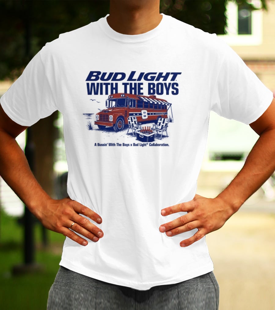 Bud Light With The Boys Beer Bus Adventure T-Shirt