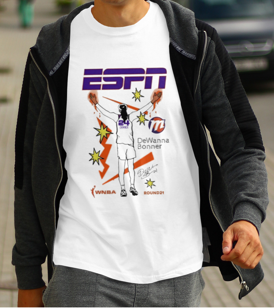 ESPN DeWanna Bonner No 24 WNBA Sun Mercury Round21 T-Shirt