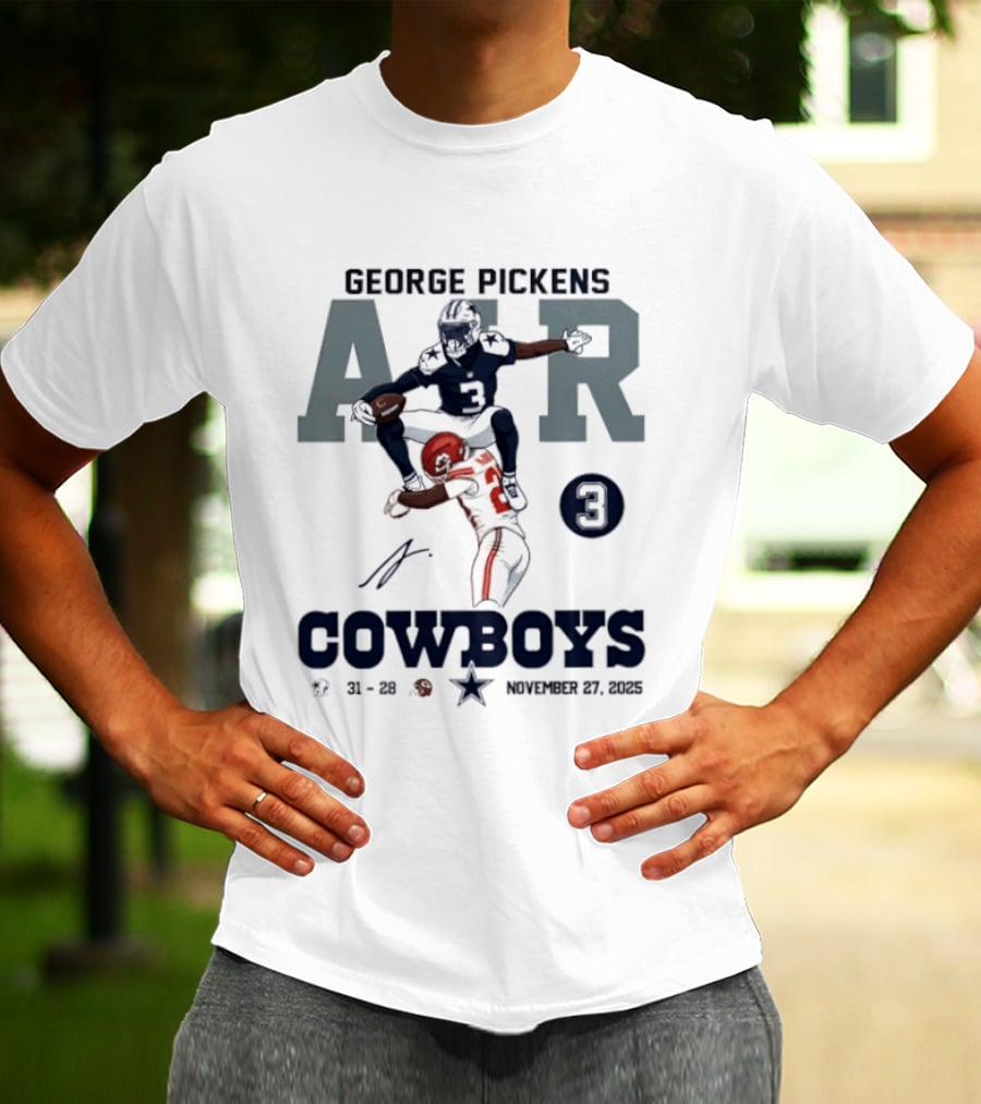 George Pickens Cowboys Air 11 30 23 T-Shirt