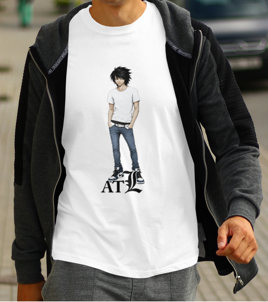 L Death Note Character ATL Style Anime Manga Fashion T-Shirt