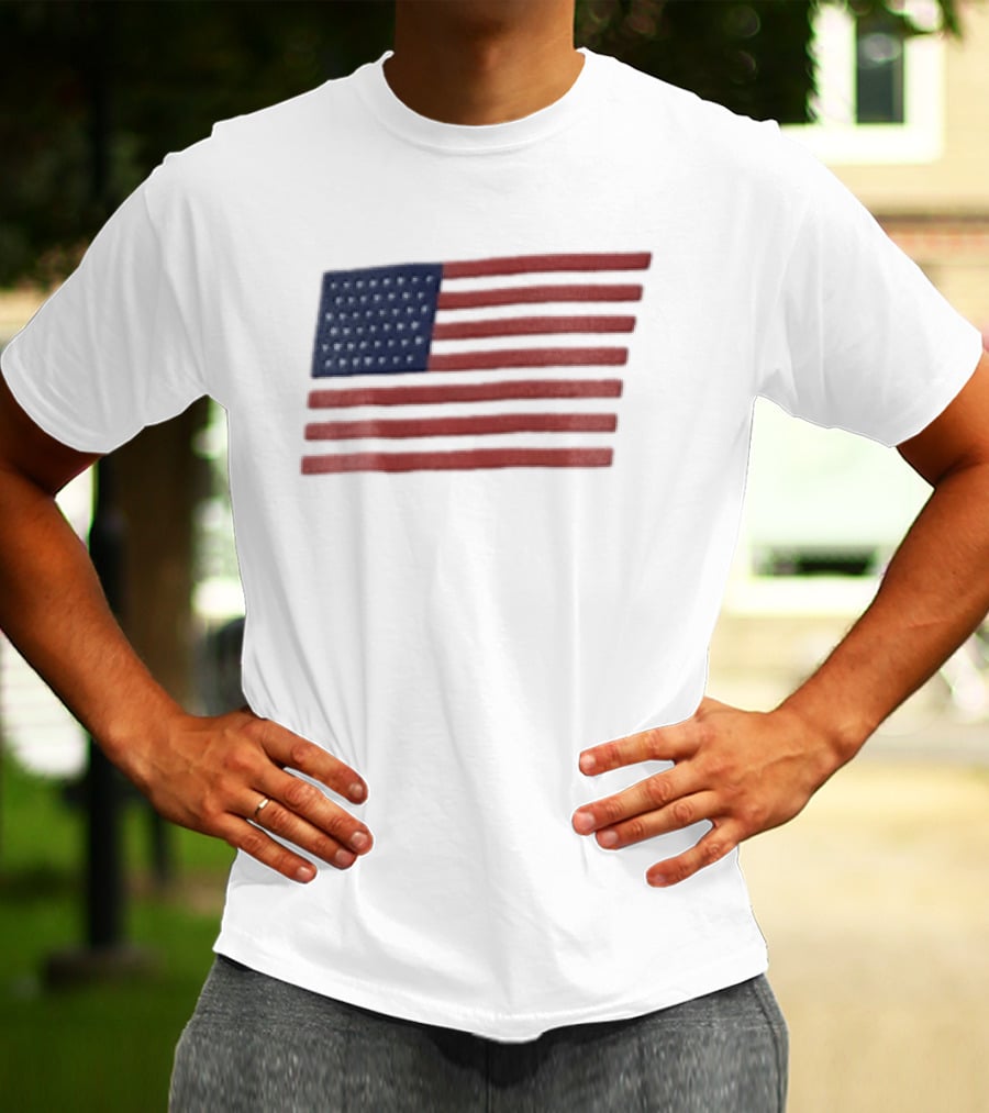 Pure Baseball American Flag Grey Stars And Stripes Iconic Heritage T-Shirt