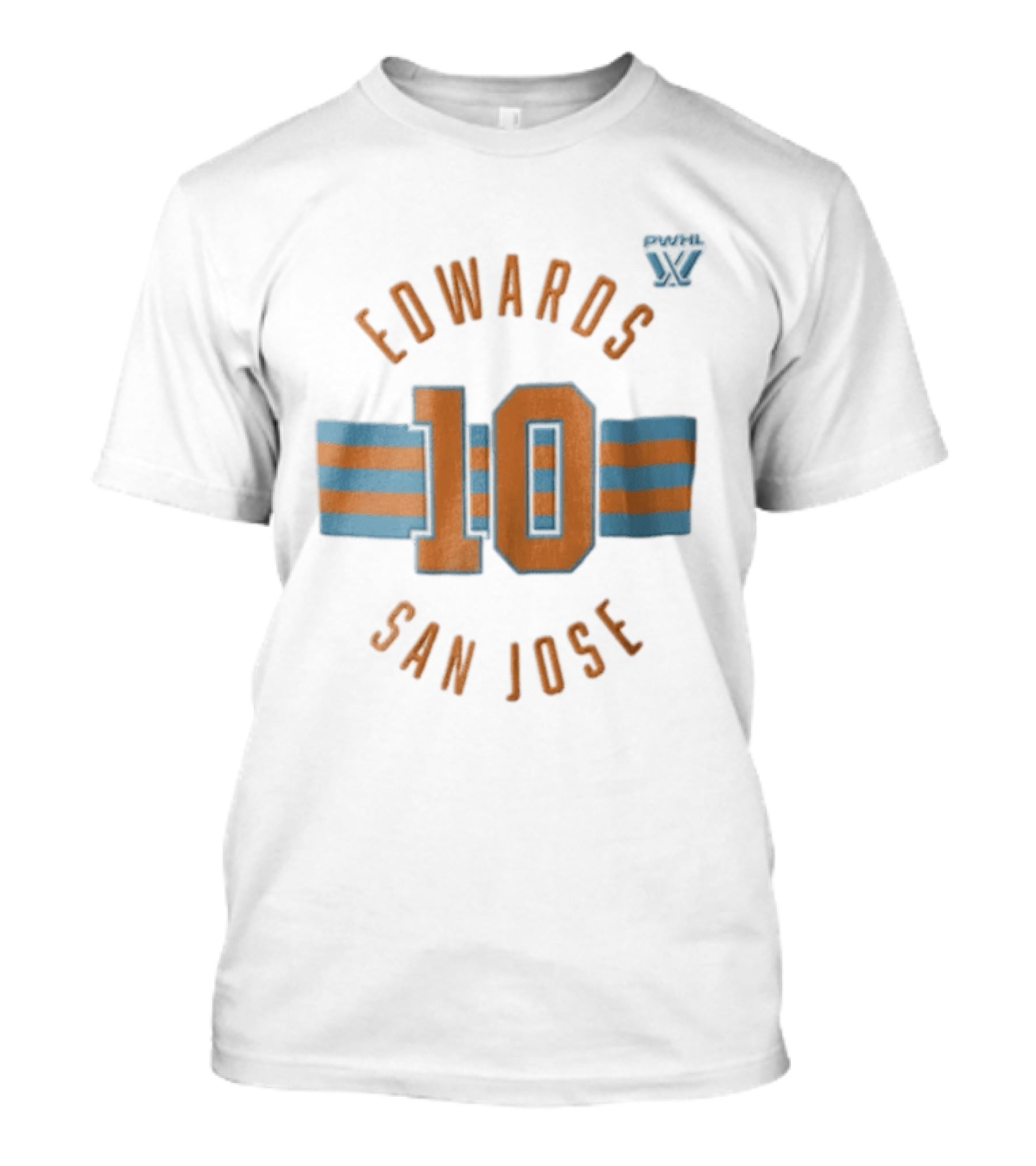 PWHL Edwards 10 San Jose Jersey Name Number T-Shirt