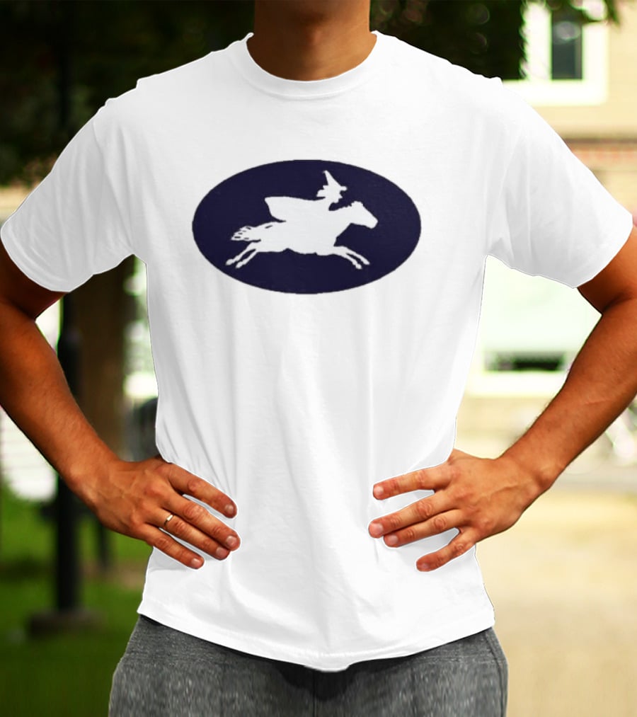 Witch Riding Horse Halloween T-Shirt