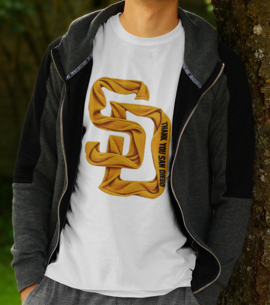 San Diego Padres Thank You San Diego SD Scarf T-Shirt