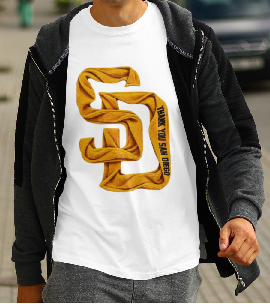 San Diego Padres Thank You San Diego SD Scarf T-Shirt