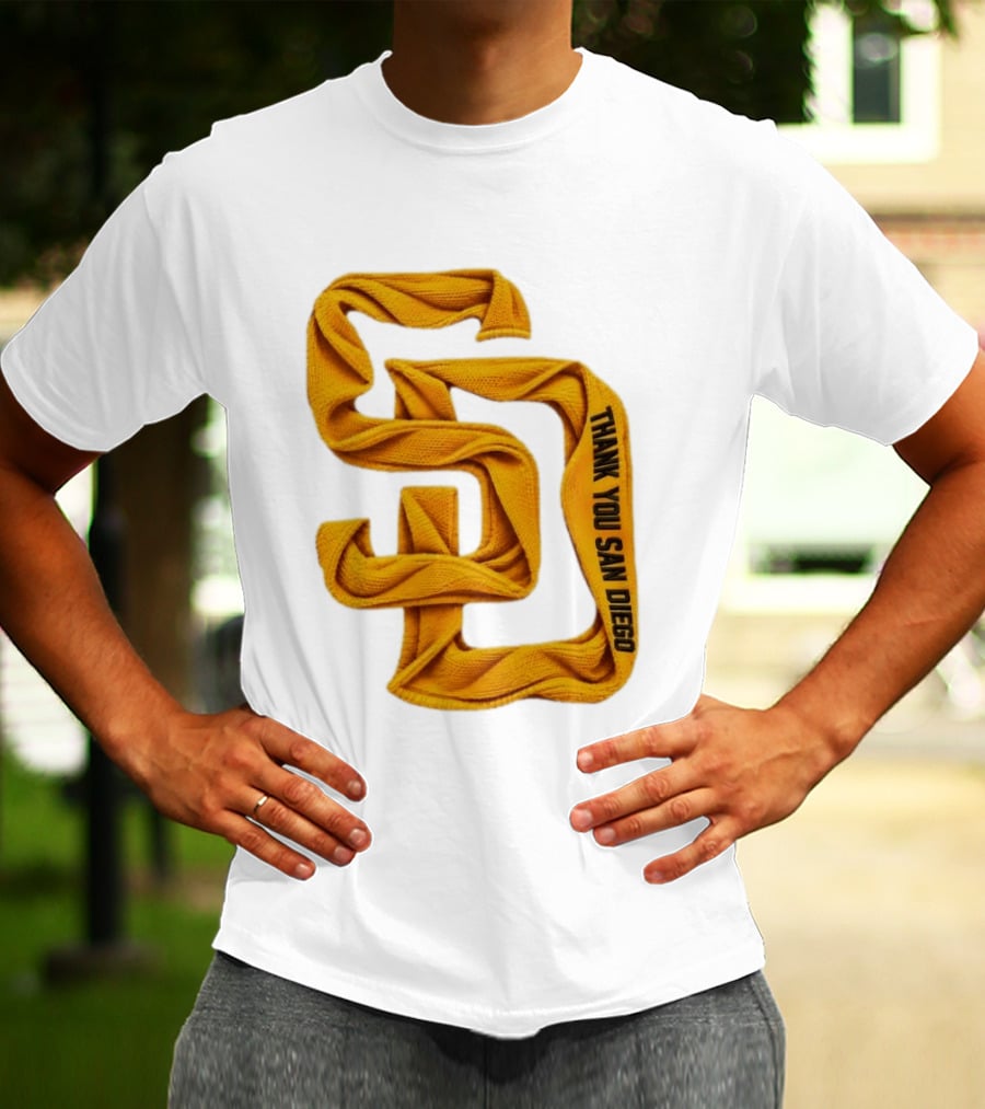 San Diego Padres Thank You San Diego SD Scarf T-Shirt