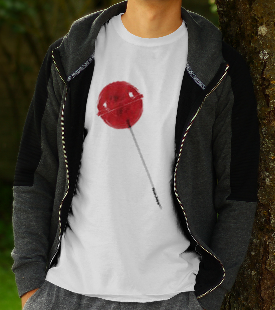 Twojeys Lollipop White Red Candy Stick T-Shirt