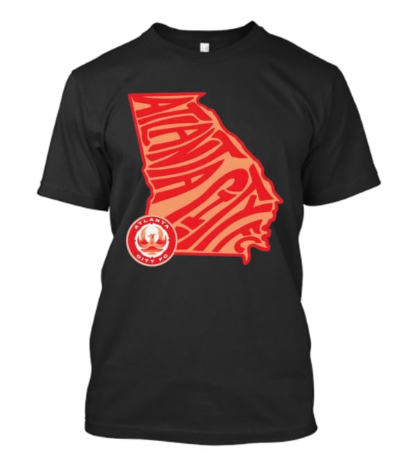 Atlanta City FC Groovy Team State Map Ensemble T-Shirt