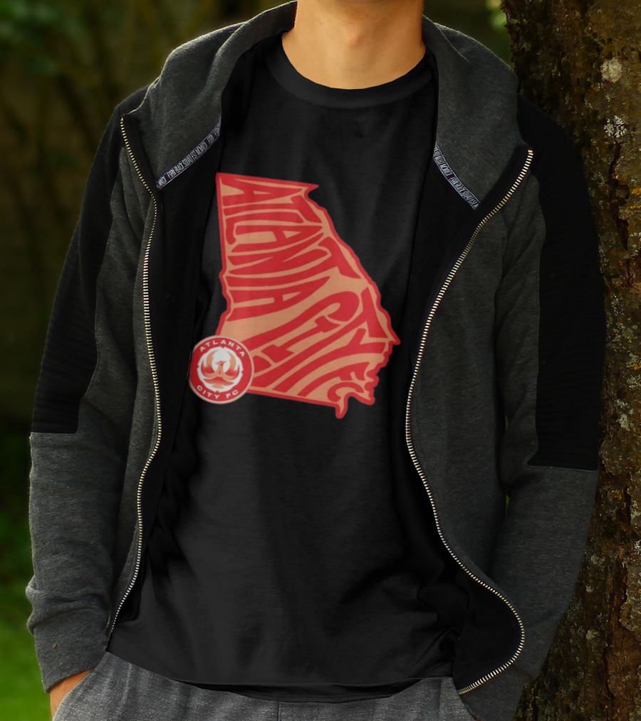Atlanta City FC Groovy Team State Map Ensemble T-Shirt