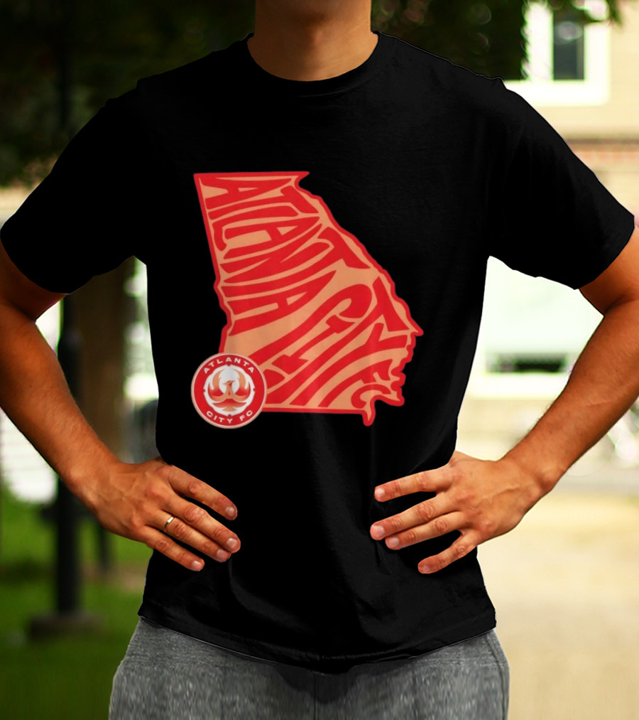 Atlanta City FC Groovy Team State Map Ensemble T-Shirt