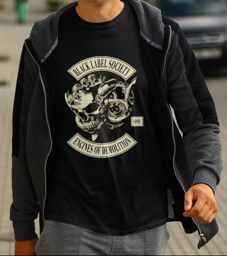 Black Label Society Engines Of Demolition Skull SDMF T-Shirt