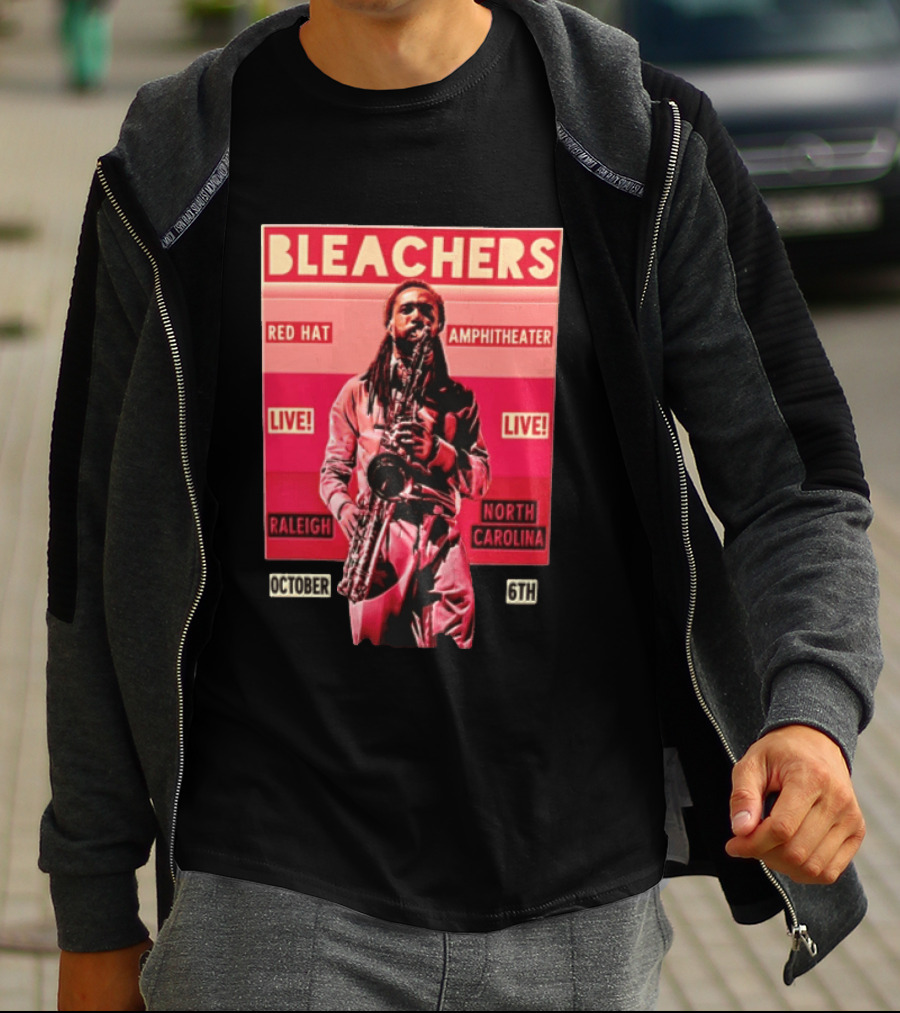 BLEACHERS Red Hat Amphitheater Live Raleigh North Carolina October 6th T-Shirt