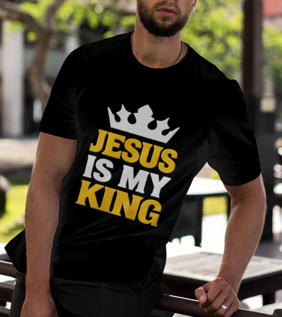 Jesus Is My King White Crown Christian Faith T-Shirt