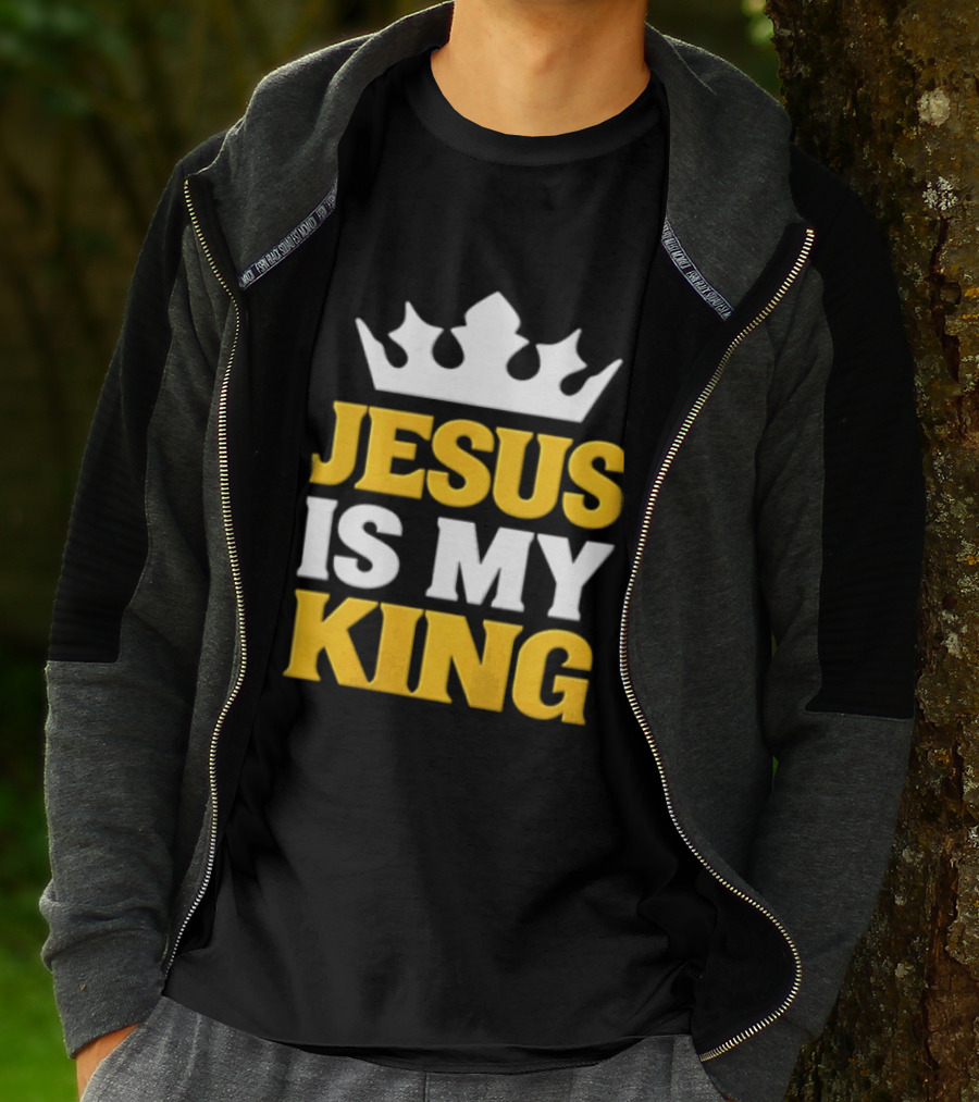 Jesus Is My King White Crown Christian Faith T-Shirt