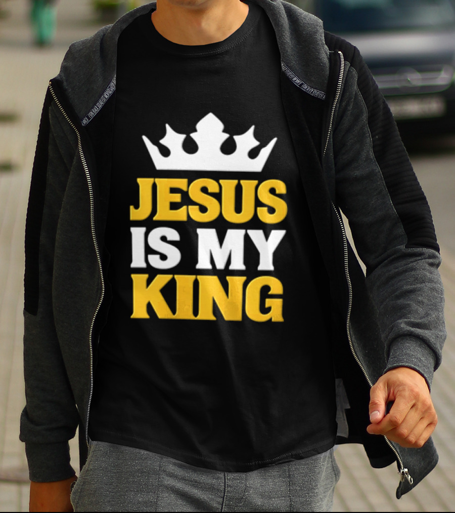 Jesus Is My King White Crown Christian Faith T-Shirt