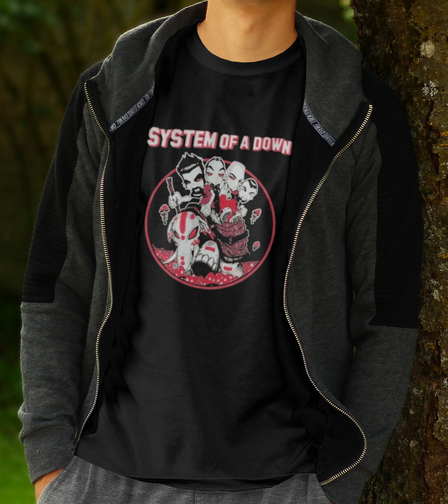 System Of A Down Mushroom People Iconic Band T-Shirt