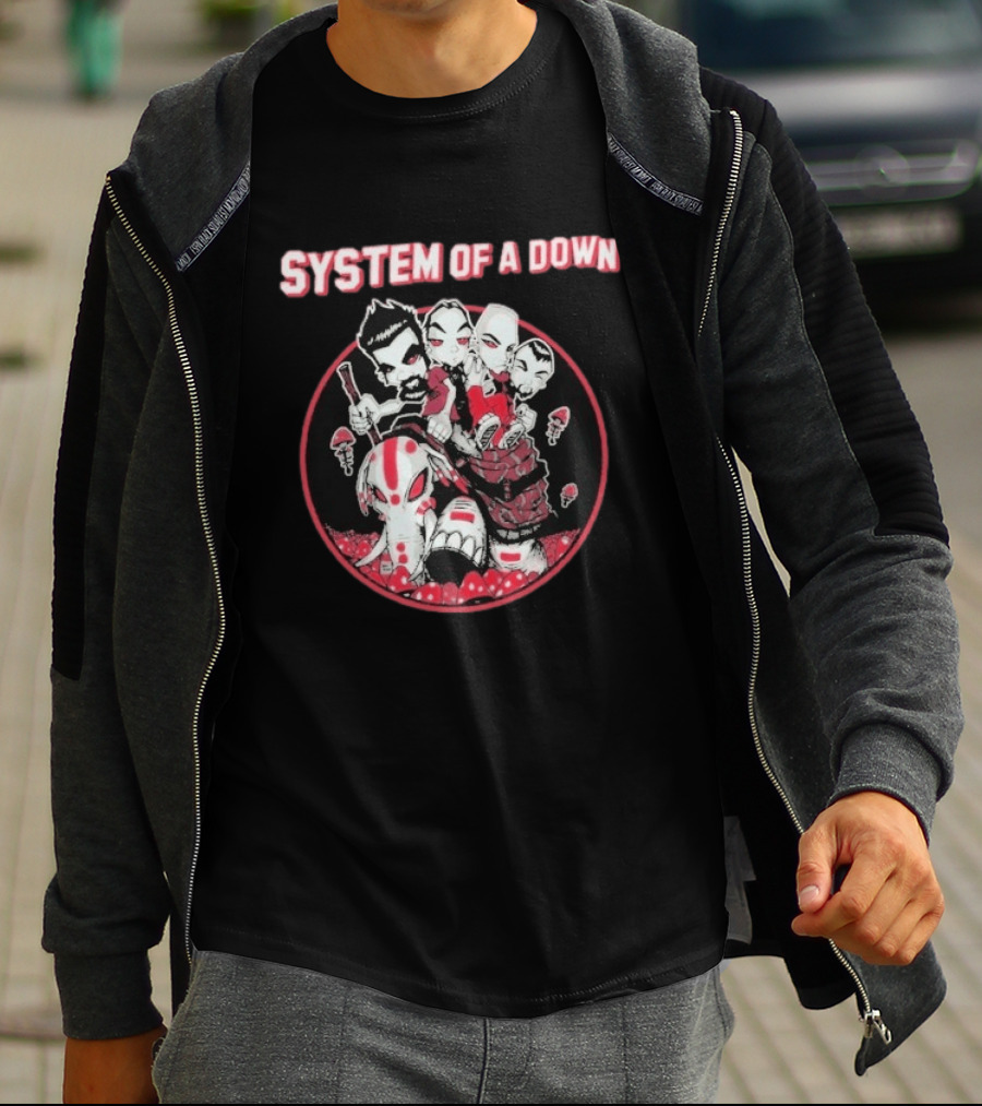 System Of A Down Mushroom People Iconic Band T-Shirt