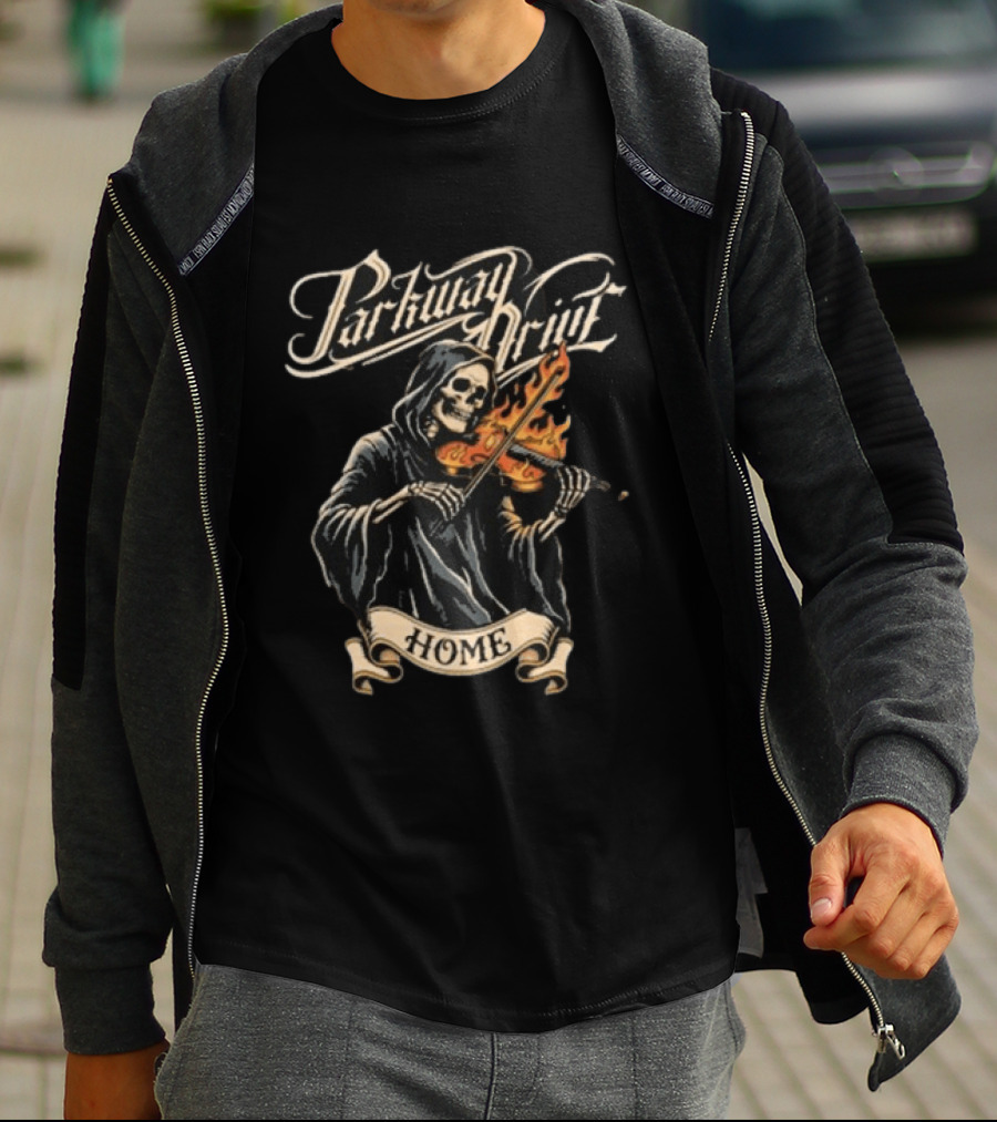 Parkway Drive Reaper Playing Flaming Violin T-Shirt