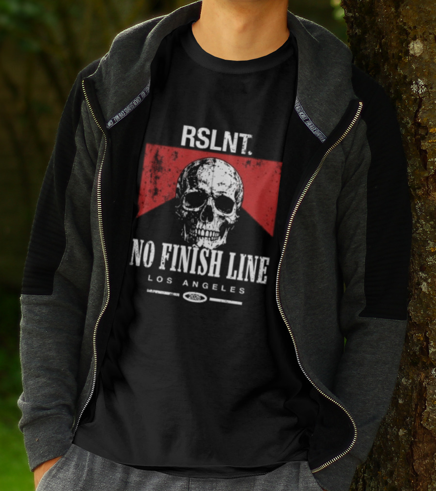 Rslnt No Finish Line Los Angeles Skull T-Shirt