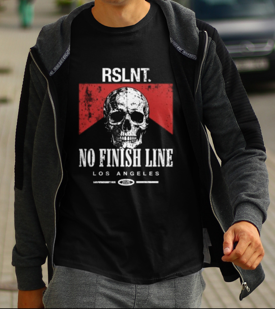 Rslnt No Finish Line Los Angeles Skull T-Shirt