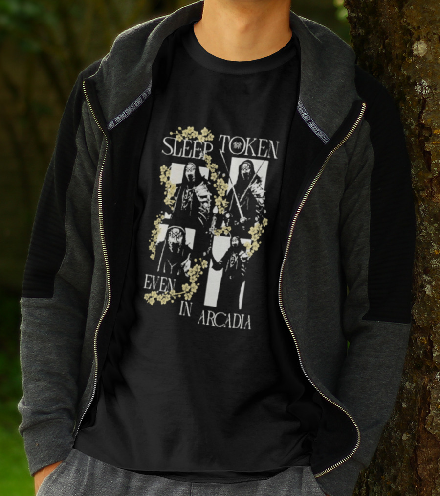 Sleep Token Even In Arcadia Vessel Collage Floral Yellow White T-Shirt