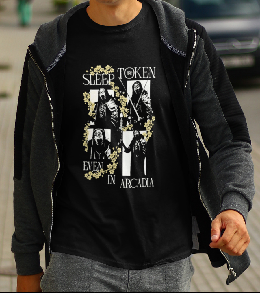 Sleep Token Even In Arcadia Vessel Collage Floral Yellow White T-Shirt