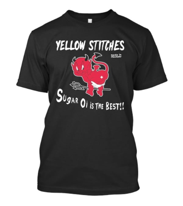 Yellow Stitches Sugar Oi Is The Best Devil T-Shirt