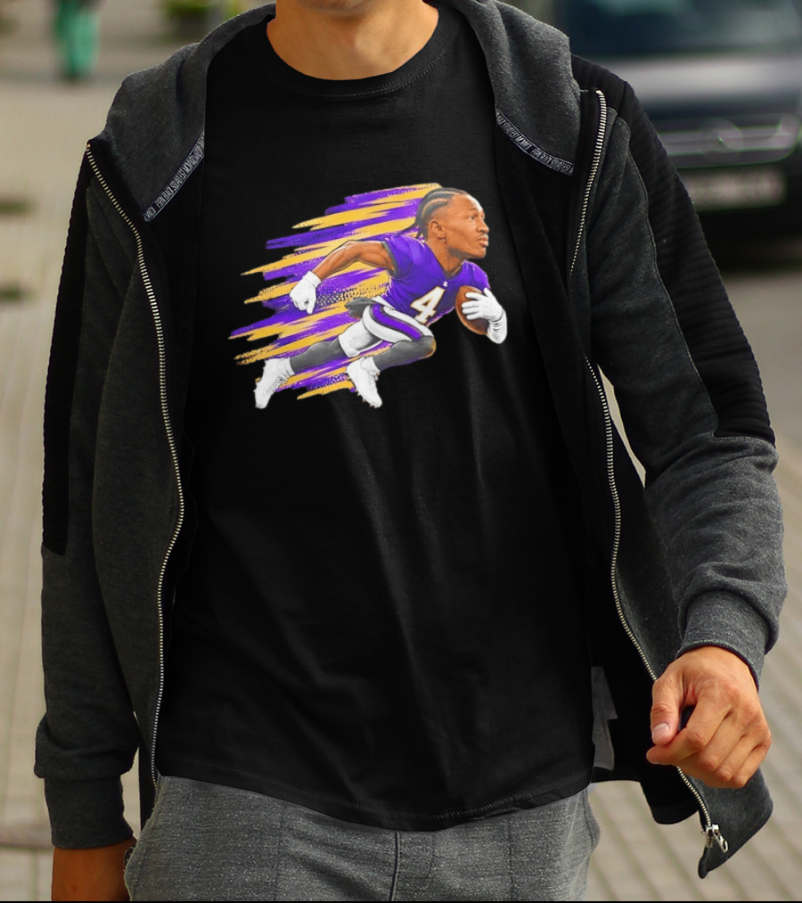 Baltimore Ravens Zay Flowers Run 4 Run NFL Cartoon T-Shirt