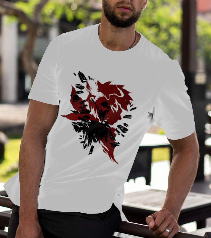 Bastion The Kid Red Silhouette Gaming T-Shirt