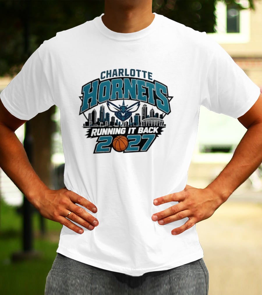 Charlotte Hornets 2027 Skyline Running It Back NBA T-Shirt