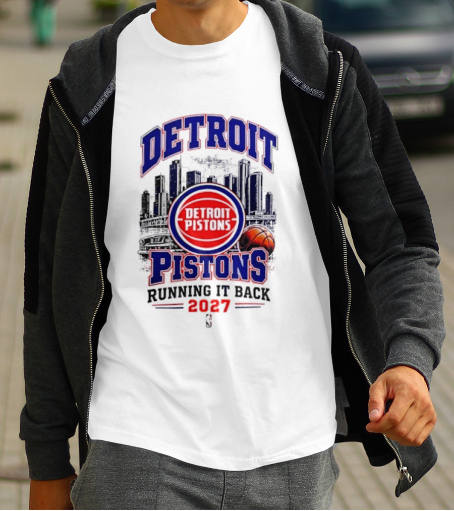 Detroit Pistons Running It Back 2027 NBA Basketball T-Shirt