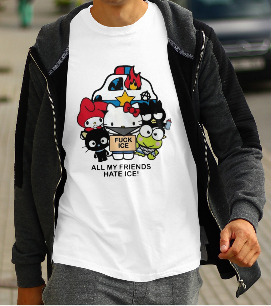 Hello Kitty Fuck Ice All My Friends Hate Ice T-Shirt