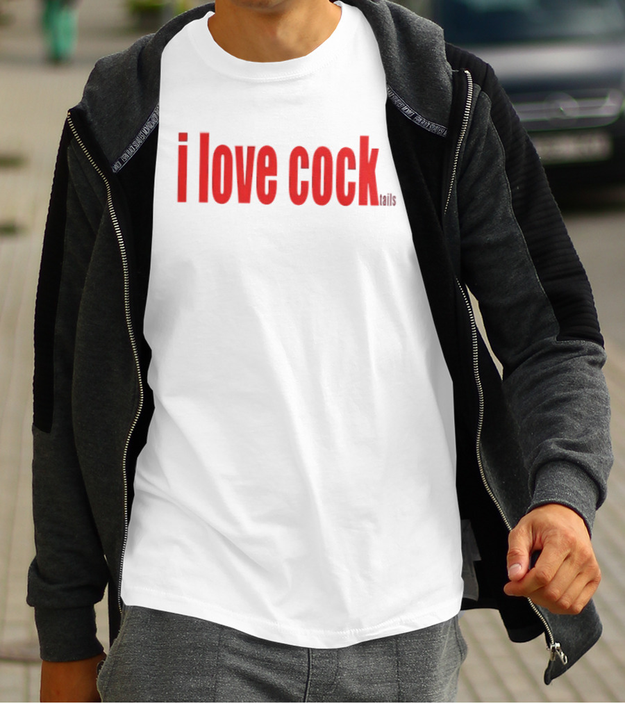 I Love Cocktails Bold Red T-Shirt
