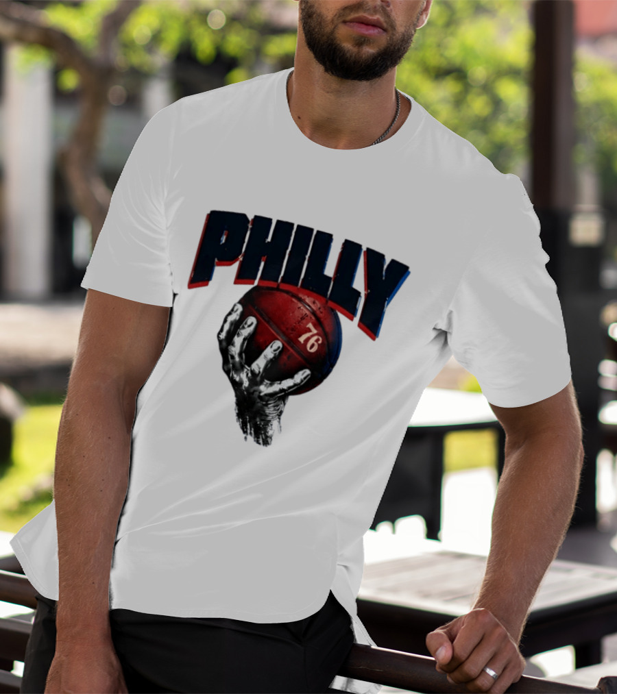 Philly Basketball 76 Hand T-Shirt