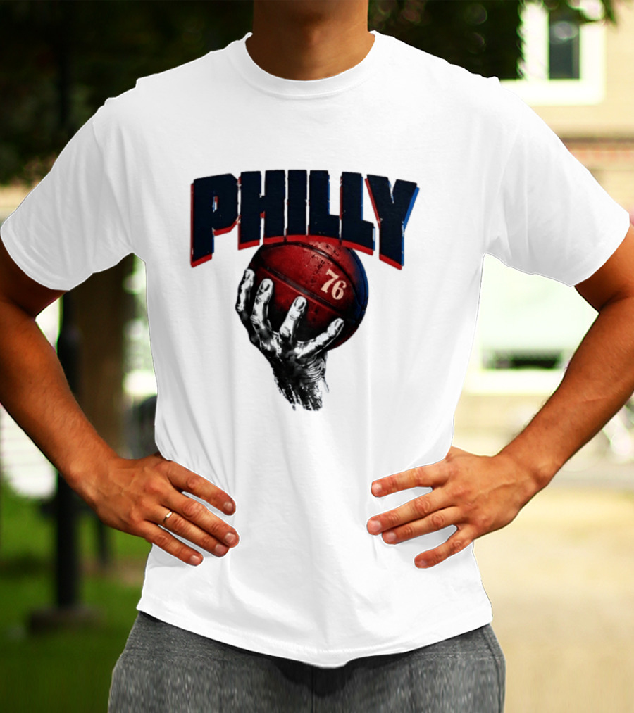 Philly Basketball 76 Hand T-Shirt