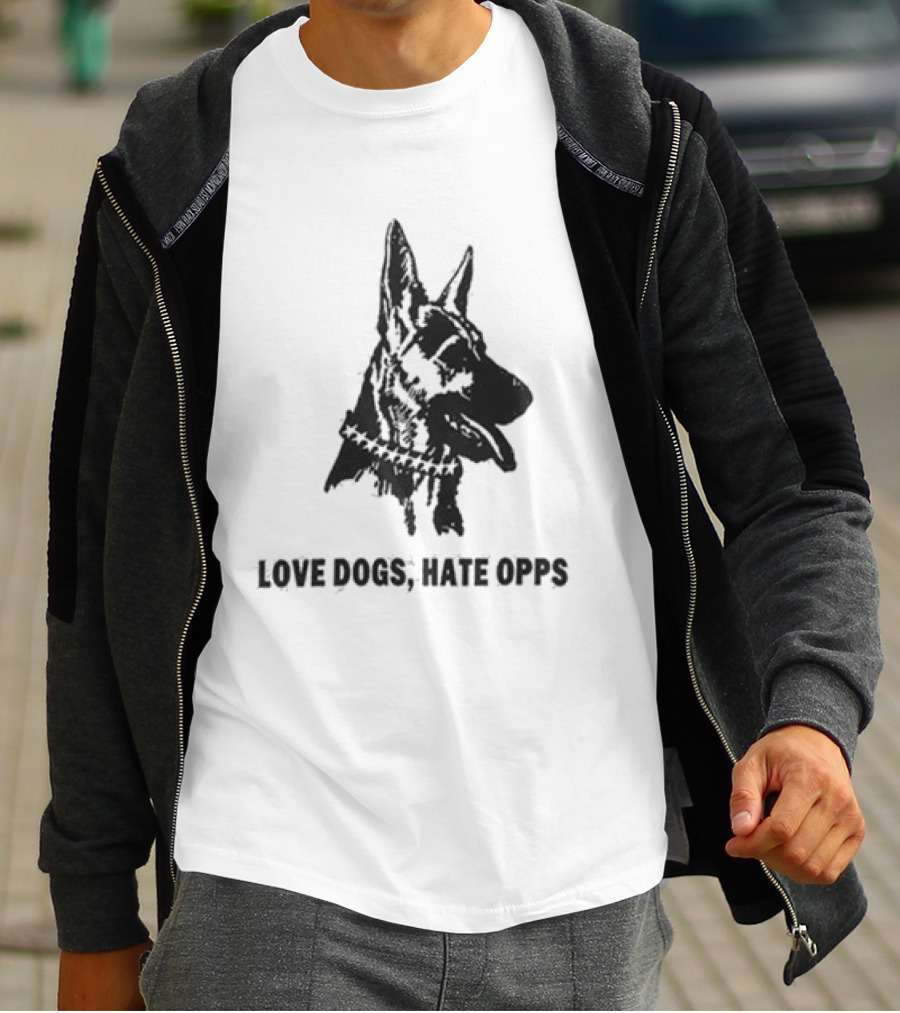 Twojeys Love Dogs Hate Opps Property Of No One T-Shirt